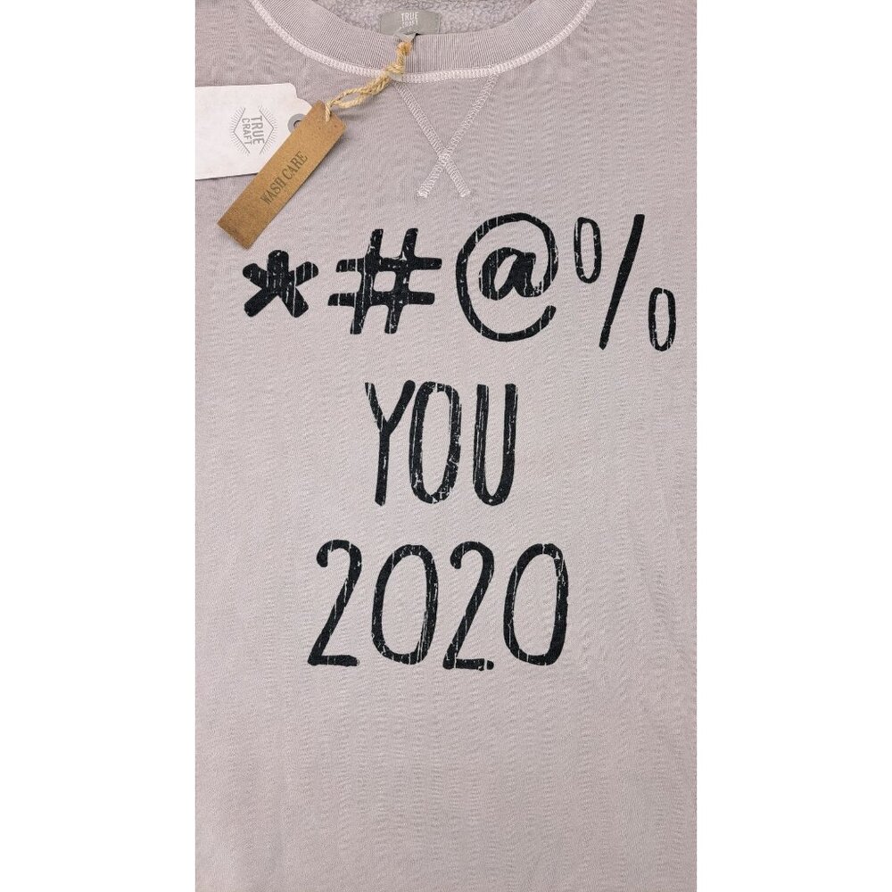 True Craft Graphic Sweatshirt Funny 2020 Covid Lilac Soft Shop Plus Women 0X New - Picture 6 of 9
